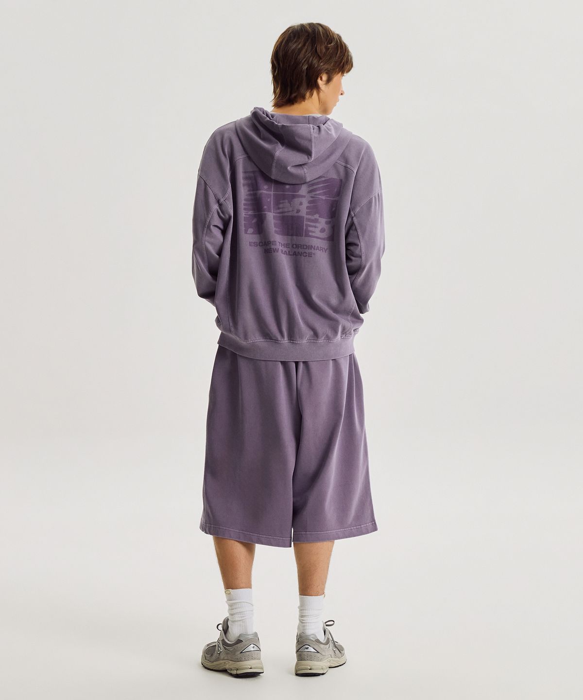 뉴발란스(NEW BALANCE) NBMDG31833 / UNI ESCAPE 다잉 후드집업 (PURPLE)
