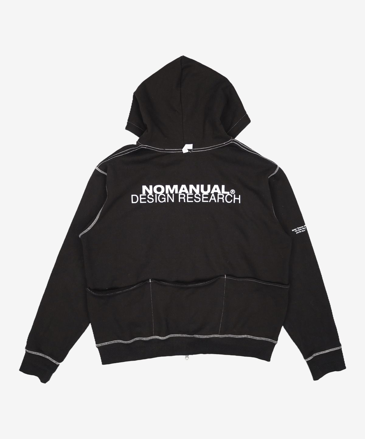 노매뉴얼(NOMANUAL) 5 POCKET HOODED ZIP UP JACKET - BLACK L