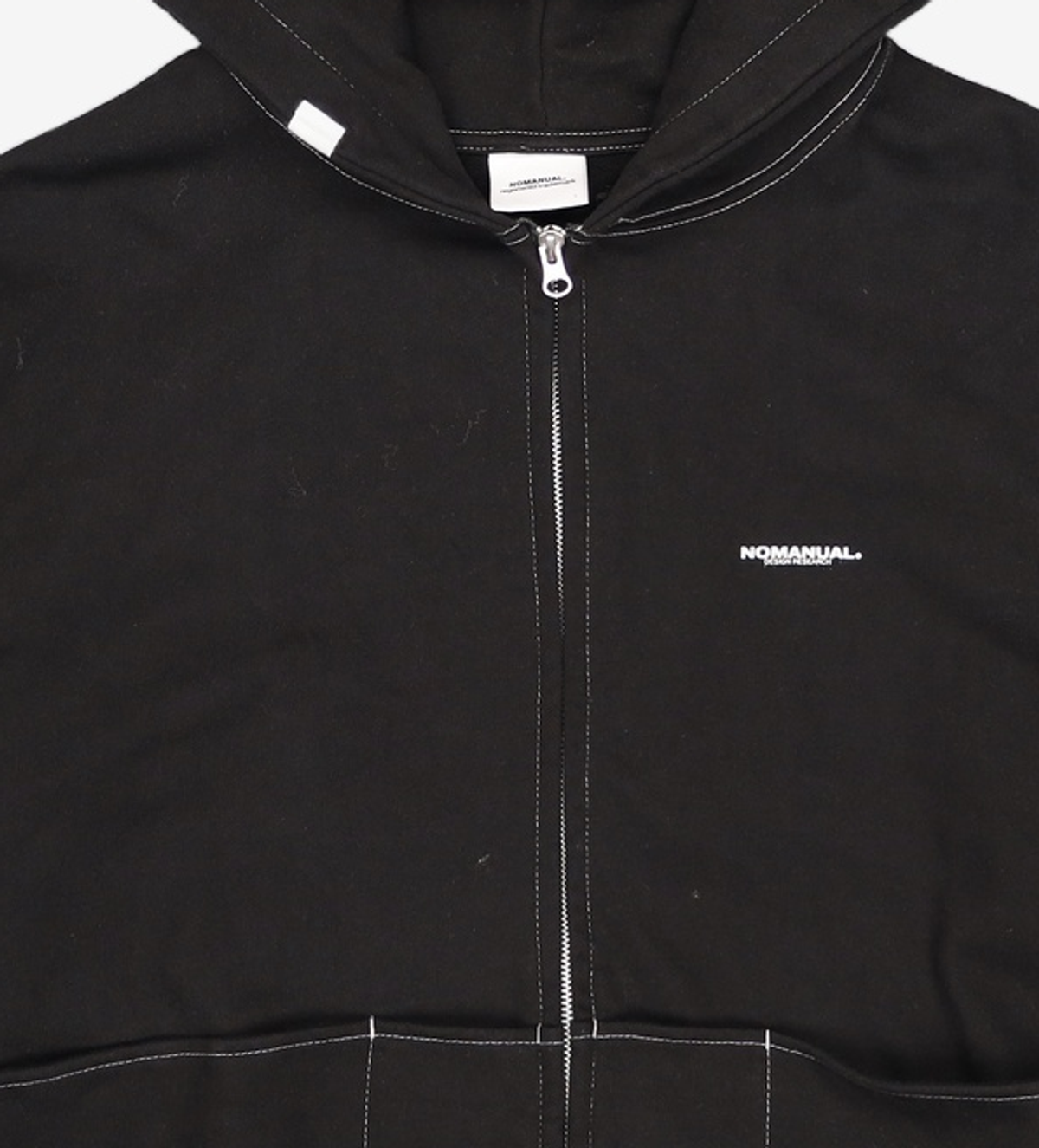 노매뉴얼(NOMANUAL) 5 POCKET HOODED ZIP UP JACKET - BLACK L