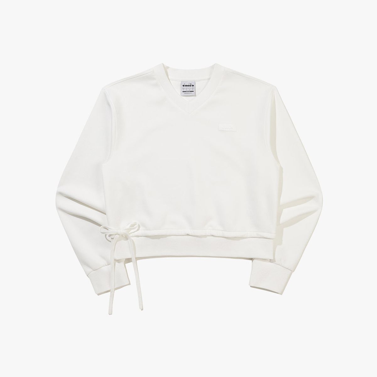 디아도라(diadora) 밸런스 V넥 스웻 맨투맨 IVORY