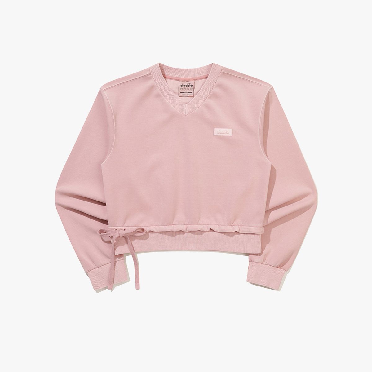 디아도라(diadora) 밸런스 V넥 스웻 맨투맨 PINK