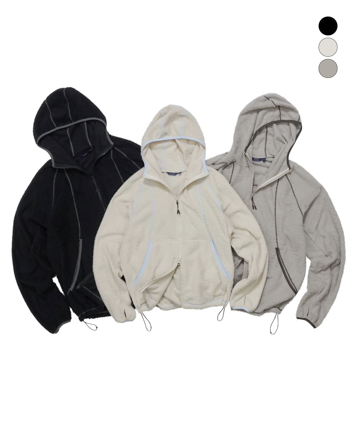 노티카(NAUTICA) 폴라 퍼프 후디드 자켓(3colors) NFL2306