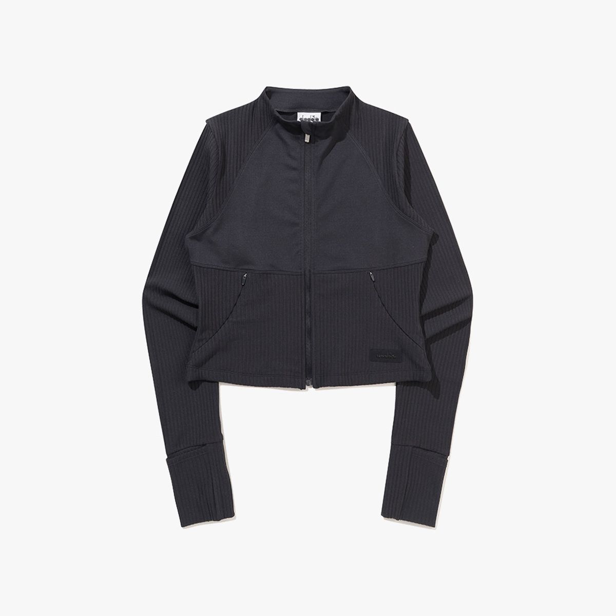 디아도라(diadora) 플로우 슬림 집업 자켓 CHARCOAL GREY