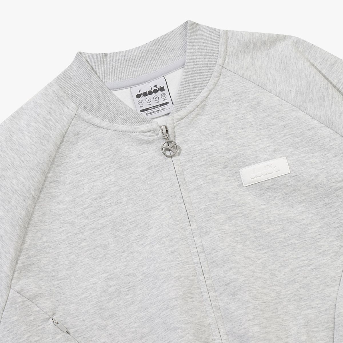 디아도라(diadora) 밸런스 스웻 집업 자켓 MELANGE GREY