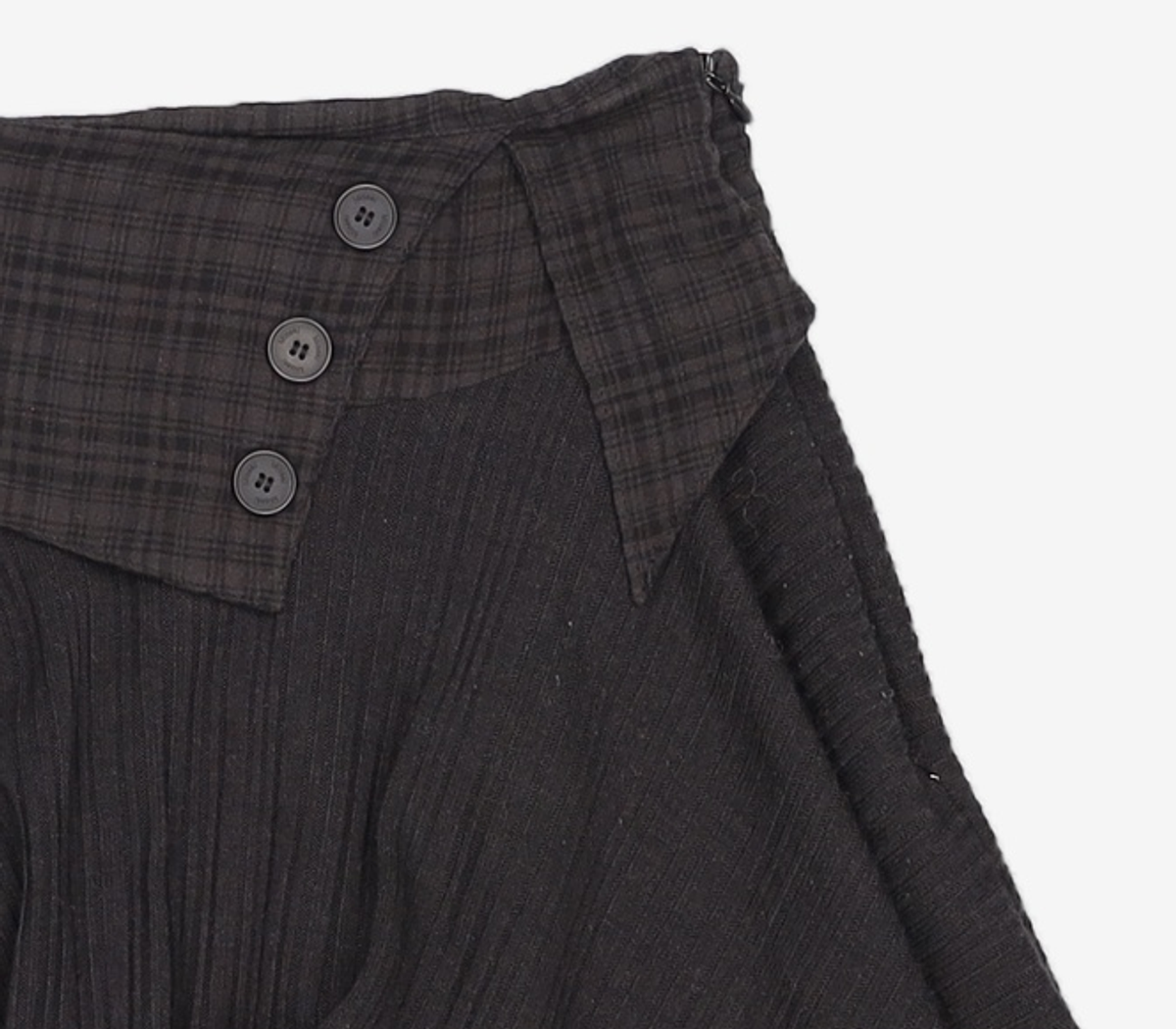 미세키서울(MISEKI SEOUL) Unbalanced flow mini skirt BLACK 2