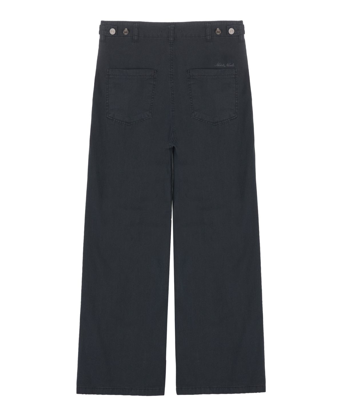 닉앤니콜(NICK&NICOLE) PATCH POCKET WIDE PANTS_CHARGOAL