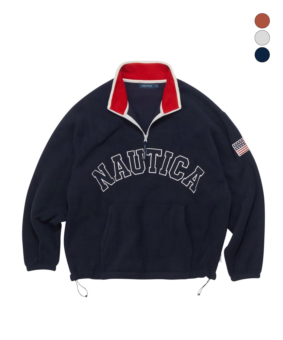 노티카(NAUTICA) 아치 로고 폴라 하프 집업(3colors) NFL2216