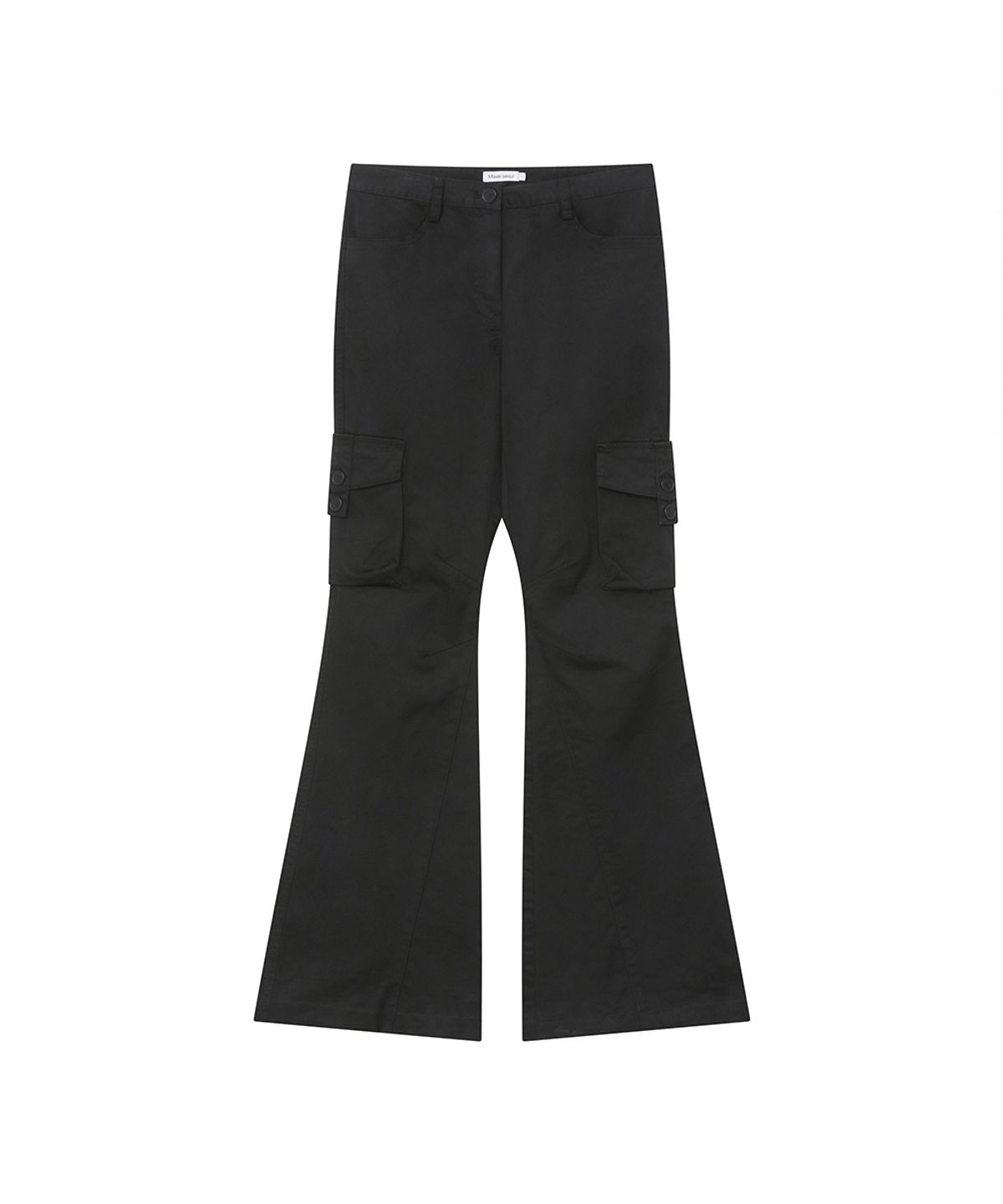 미세키서울(MISEKI SEOUL) Pocket tab cargo bootcut pants BLACK