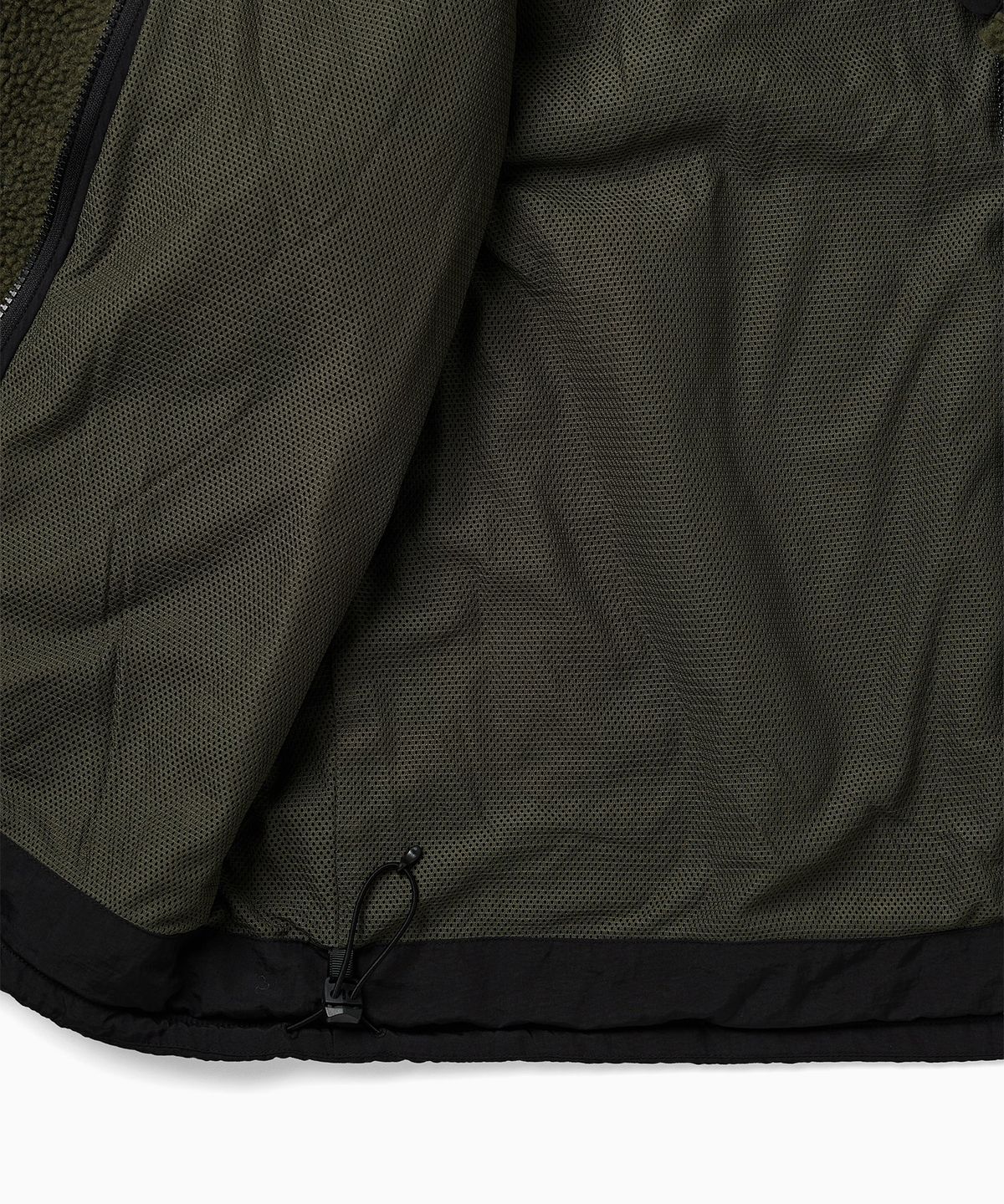 디키즈(DICKIES) 패널드 플리스 후드 재킷 Olive