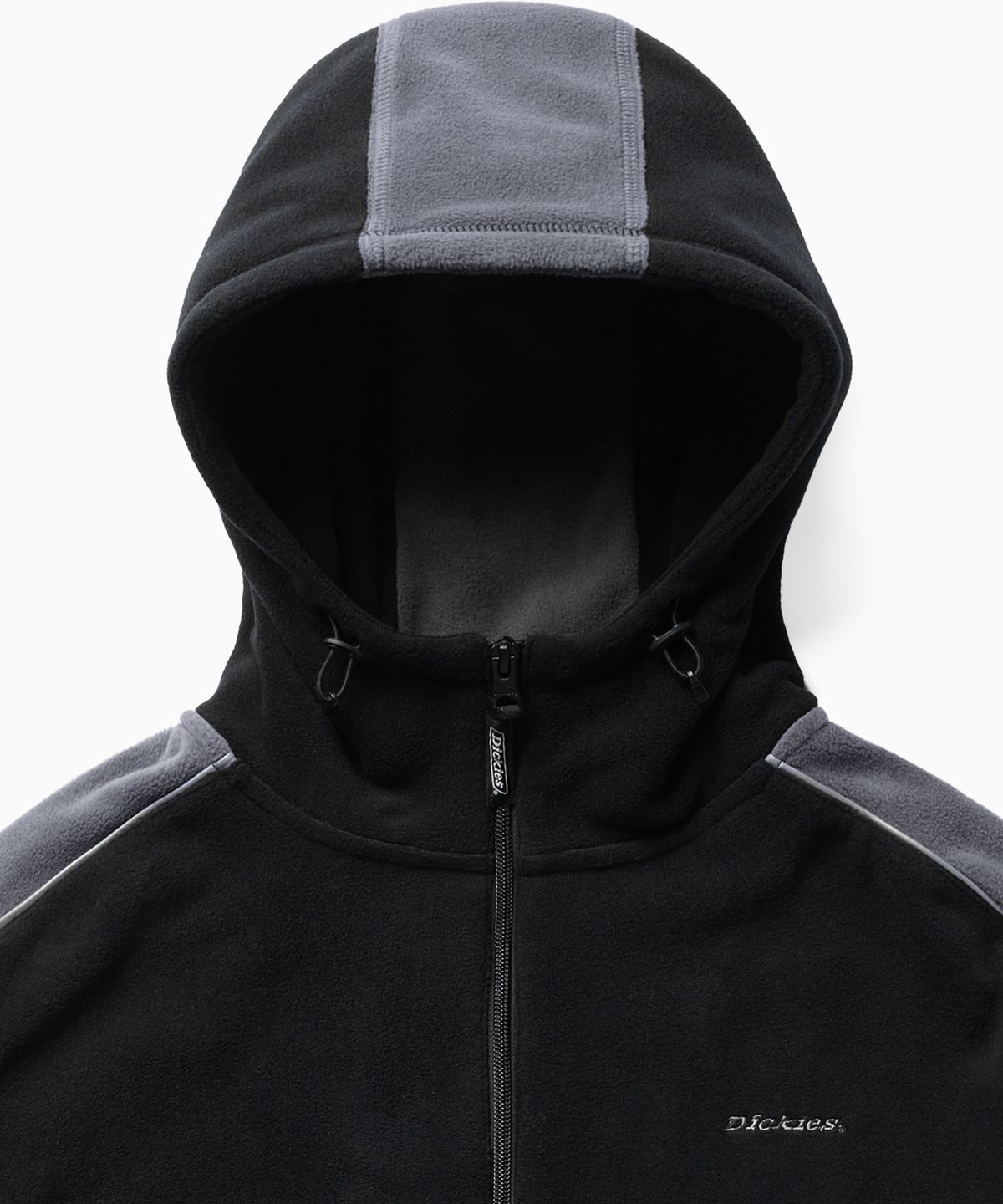 디키즈(DICKIES) 폴라텍 투톤 플리스 후드 재킷 Black