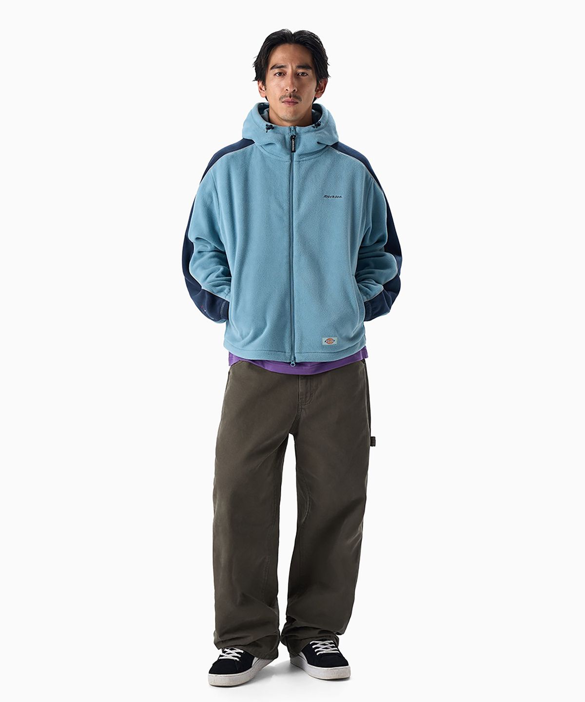 디키즈(DICKIES) 폴라텍 투톤 플리스 후드 재킷 Mint