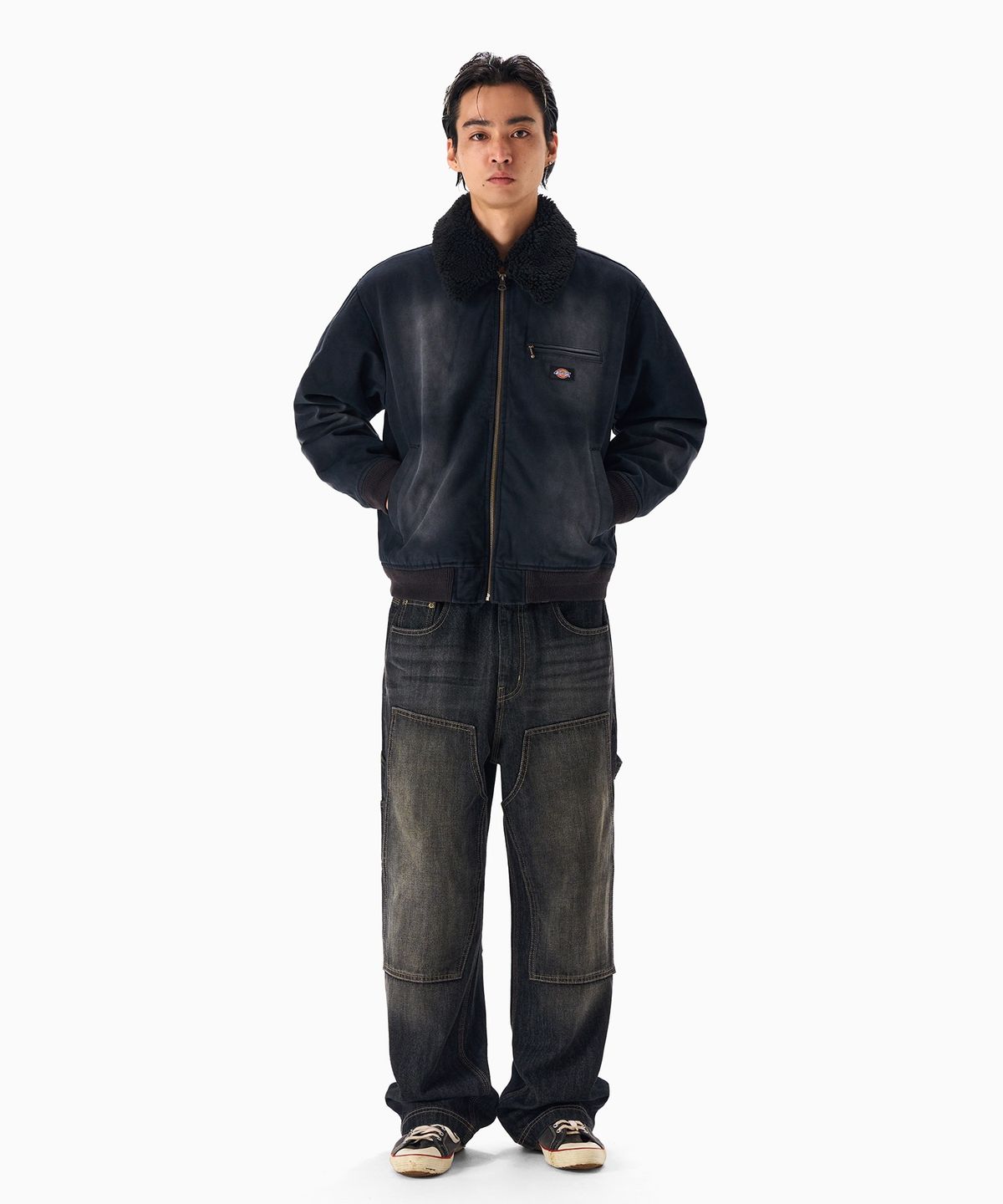 디키즈(DICKIES) 시어링 페인터 재킷 Black