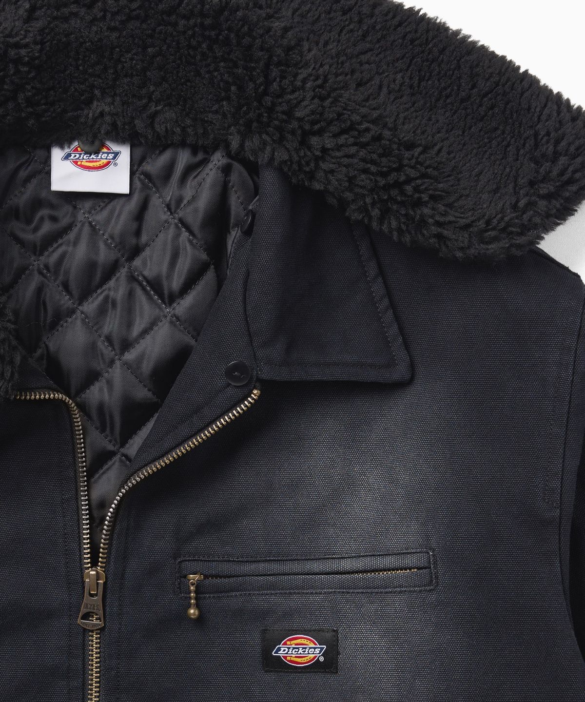 디키즈(DICKIES) 시어링 페인터 재킷 Black