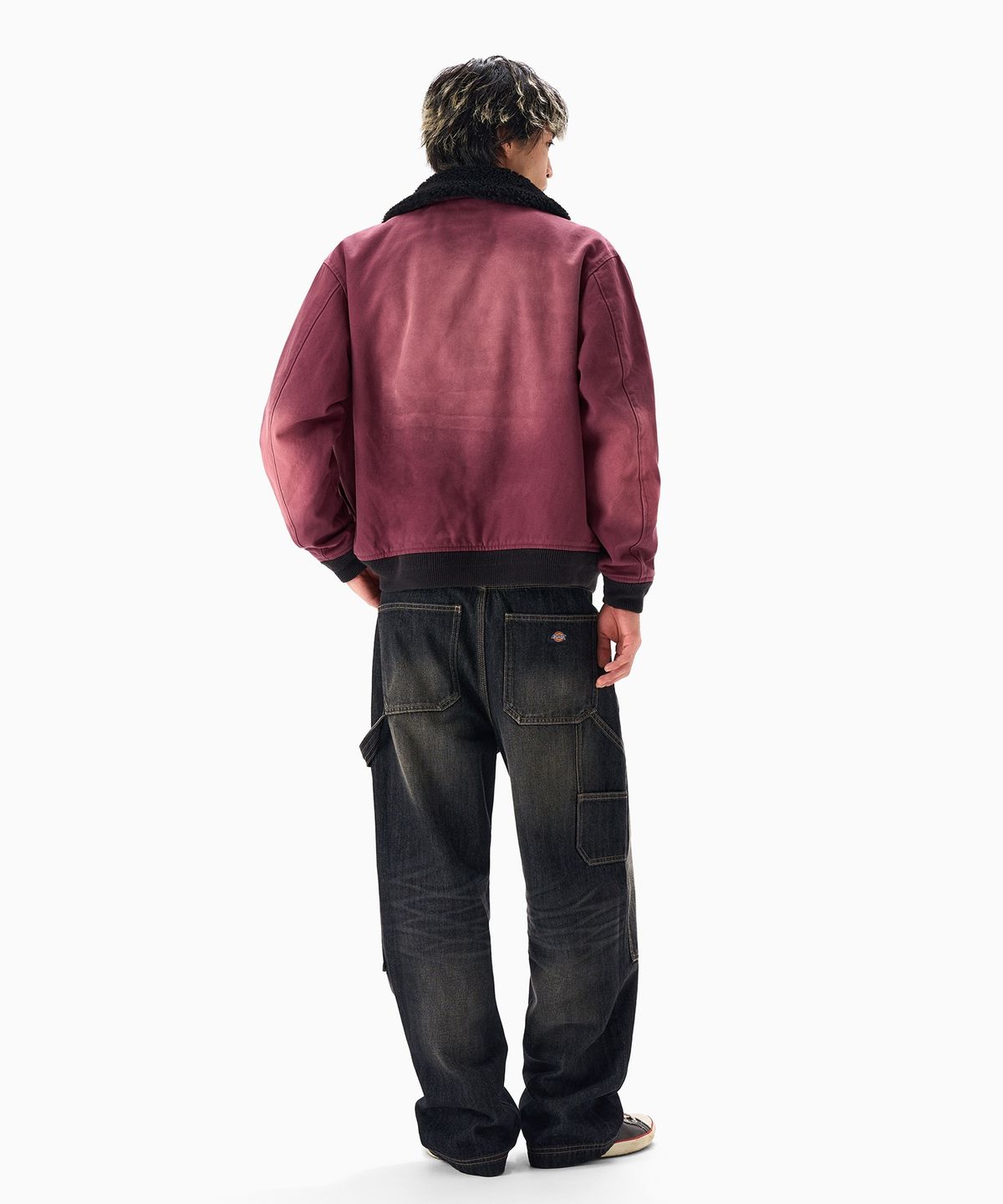 디키즈(DICKIES) 시어링 페인터 재킷 Burgundy