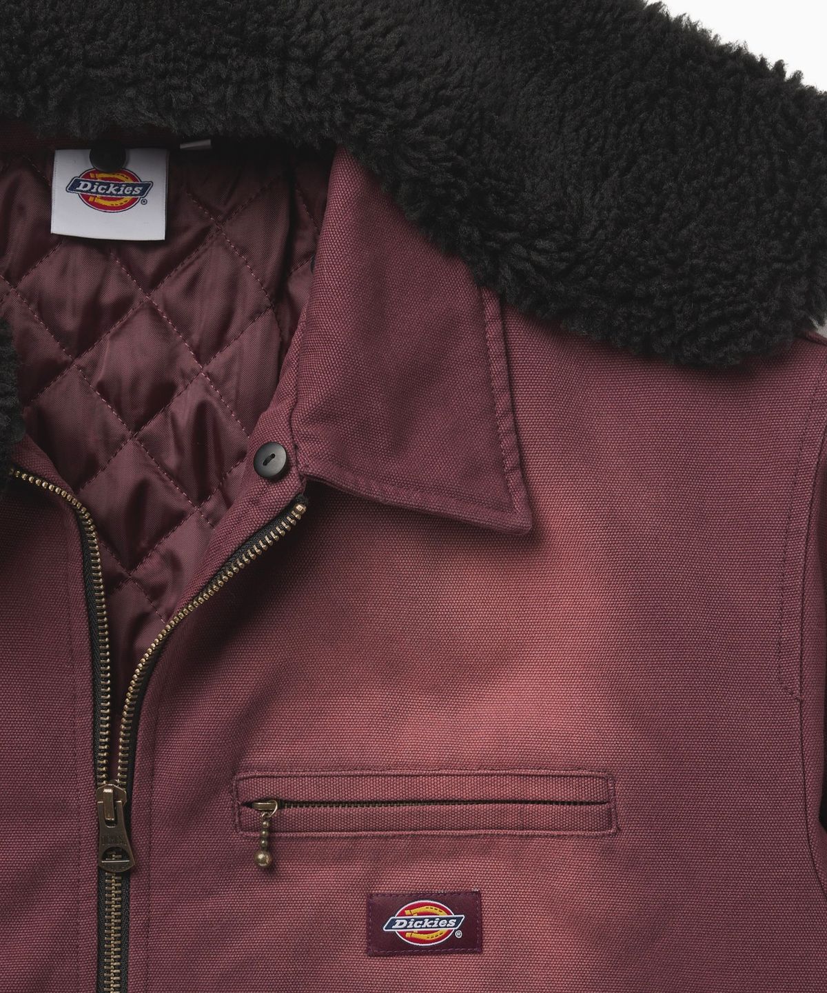 디키즈(DICKIES) 시어링 페인터 재킷 Burgundy
