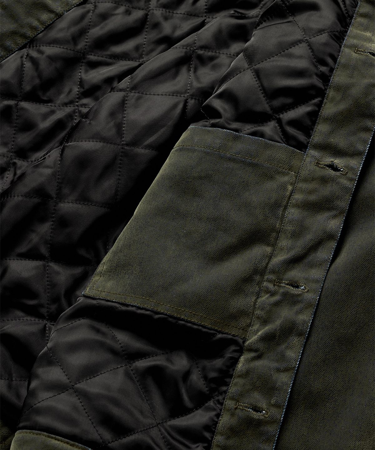 디키즈(DICKIES) 벨벳 데님 트러커 재킷 Olive