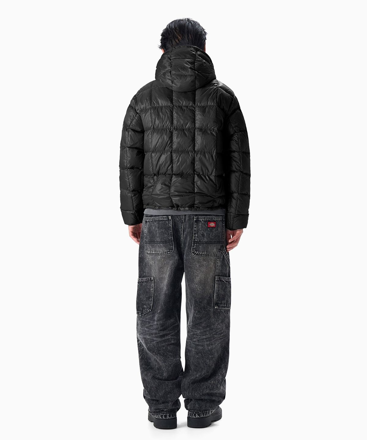디키즈(DICKIES) 파고 후디드 미드 다운 재킷 Black