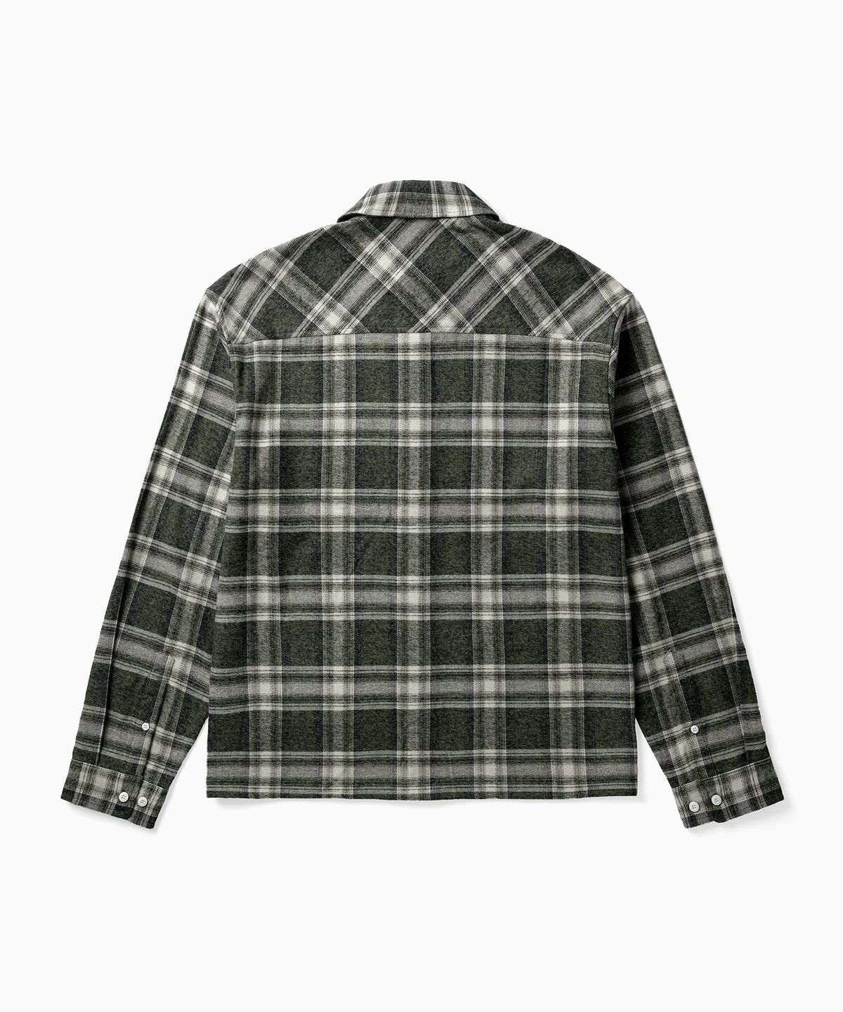 디키즈(DICKIES) 크롭 플라넬 셔츠 Olive