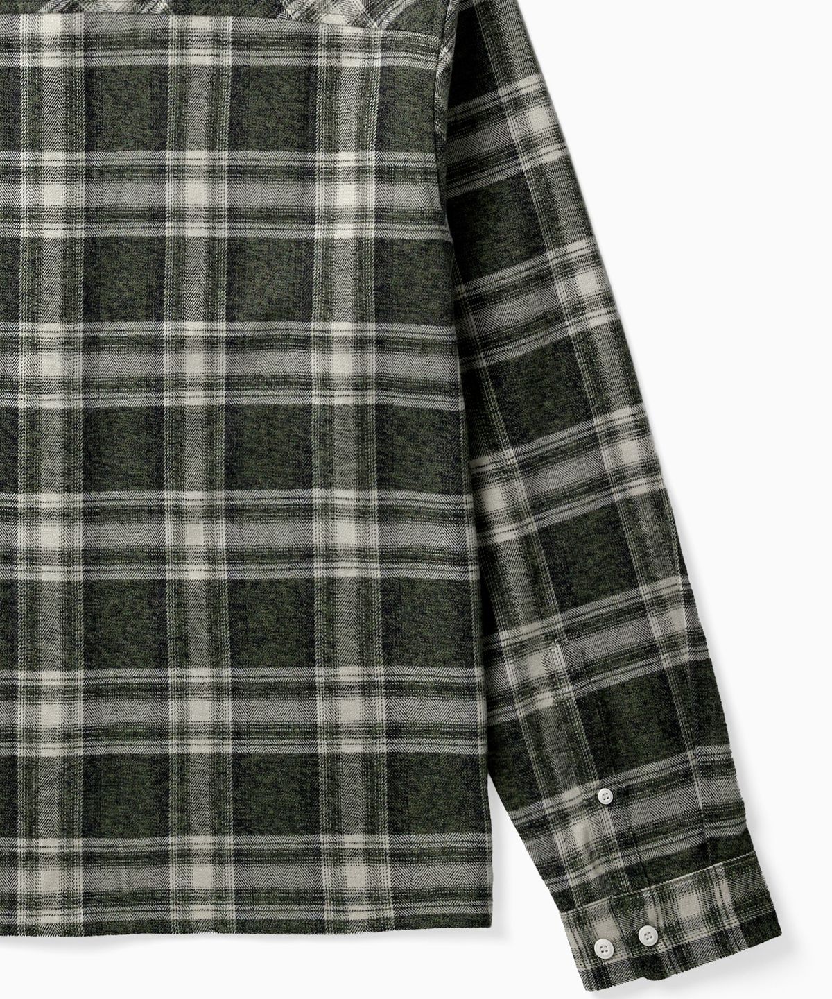 디키즈(DICKIES) 크롭 플라넬 셔츠 Olive