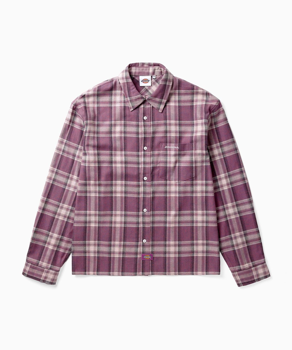 디키즈(DICKIES) 크롭 플라넬 셔츠 Pink