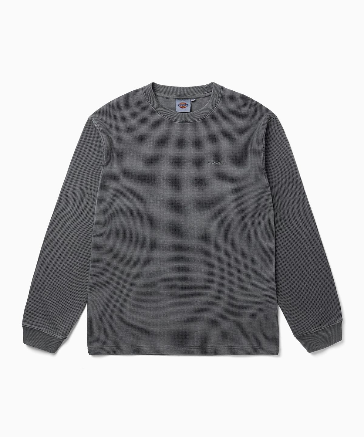 디키즈(DICKIES) 백 모노 로고 와플 롱슬리브 Charcoal