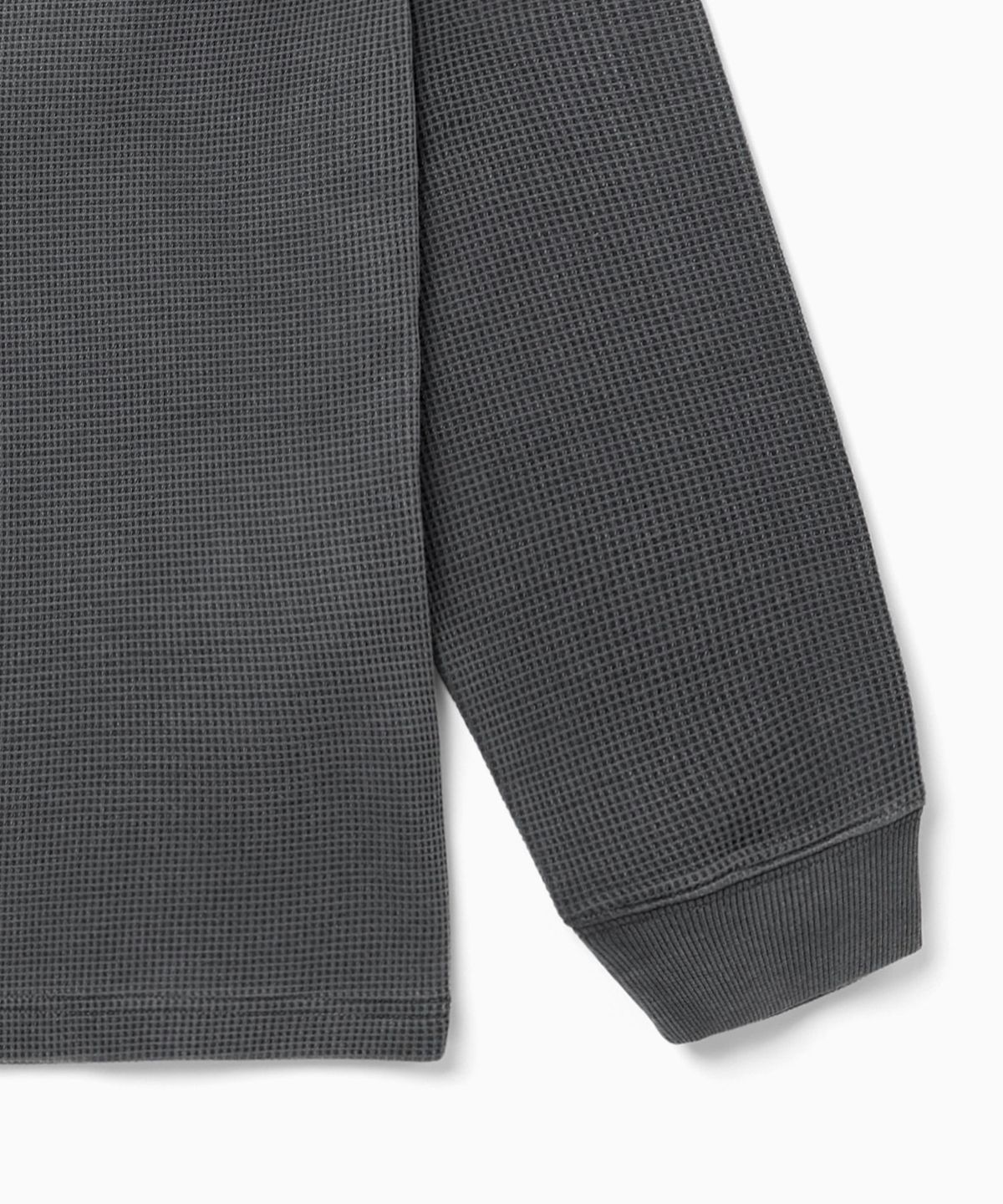 디키즈(DICKIES) 백 모노 로고 와플 롱슬리브 Charcoal