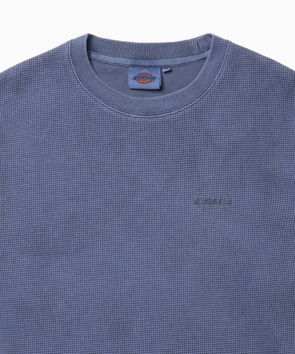 디키즈(DICKIES) 백 모노 로고 와플 롱슬리브 Blue