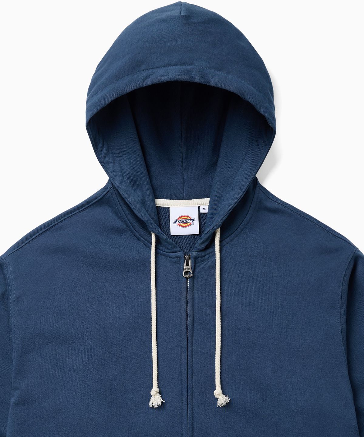 디키즈(DICKIES) 베이직 세미 크롭 집업 후디 Navy