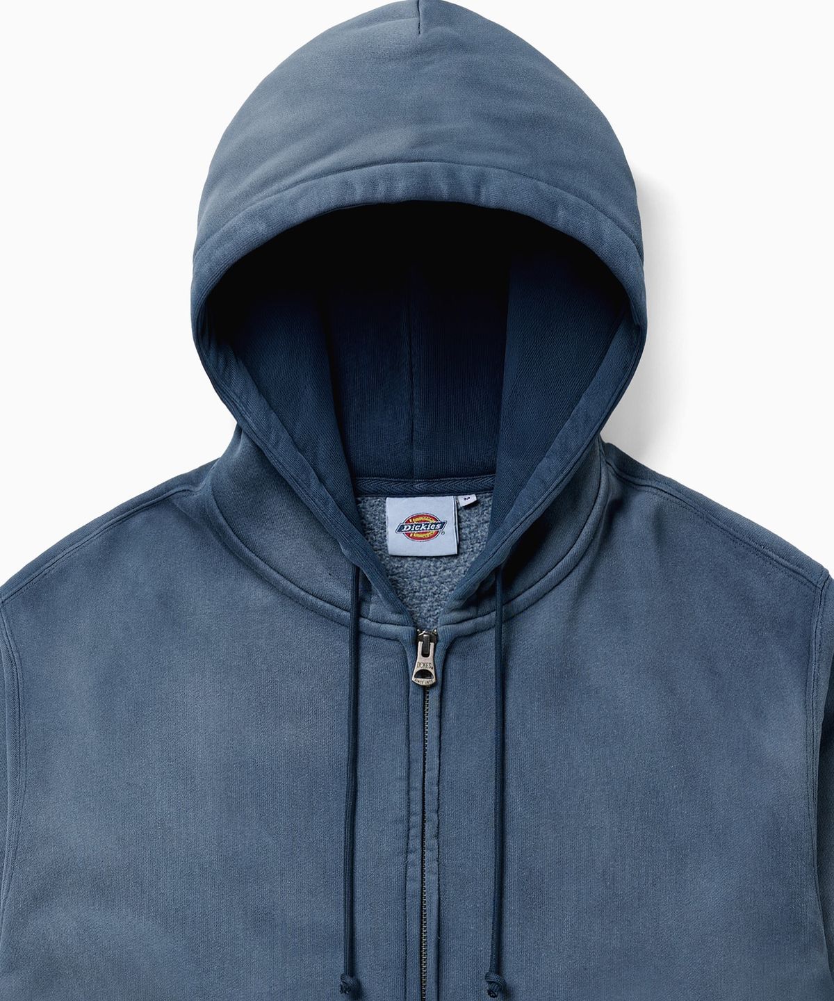 디키즈(DICKIES) 가먼트 다이드 세미 크롭 집업 후디 Navy