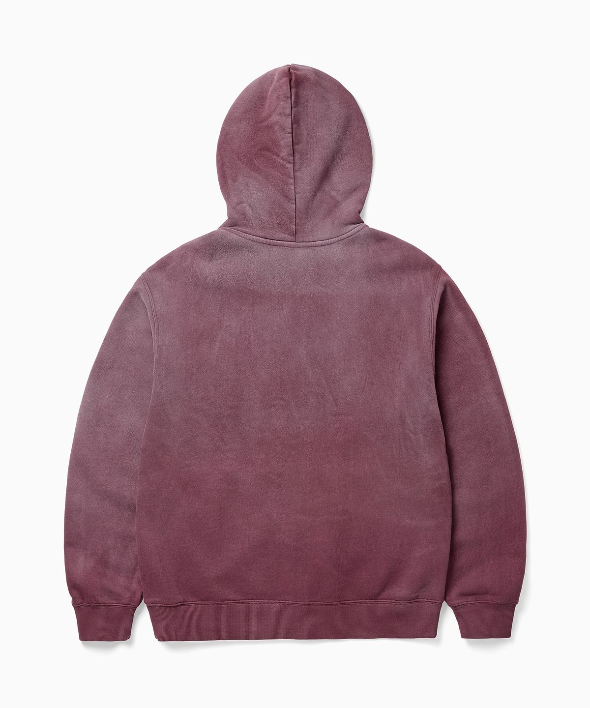 디키즈(DICKIES) 가먼트 다이드 세미 크롭 집업 후디 Burgundy