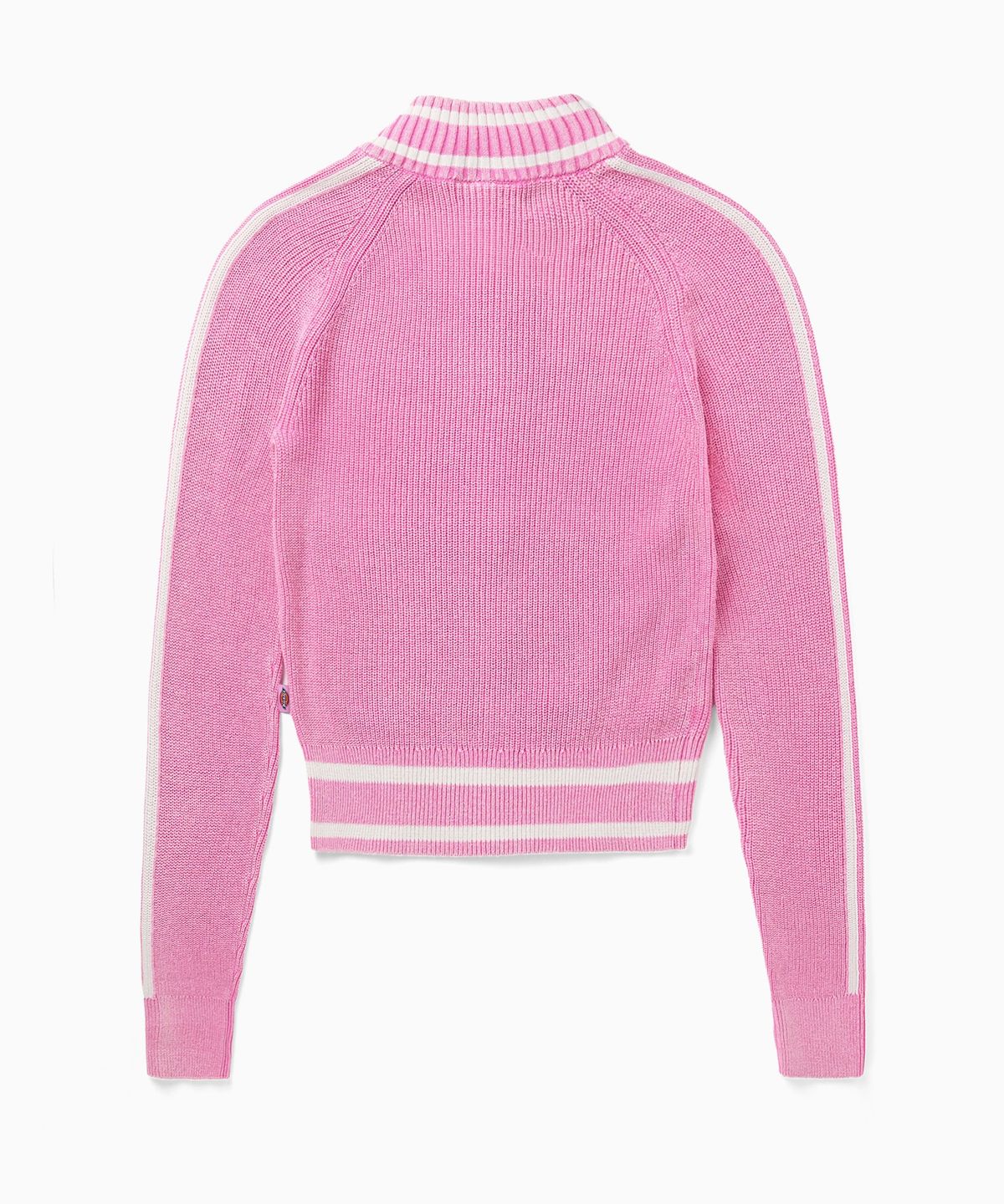 디키즈(DICKIES) 워시드 풀 집업 니트 재킷 Pink