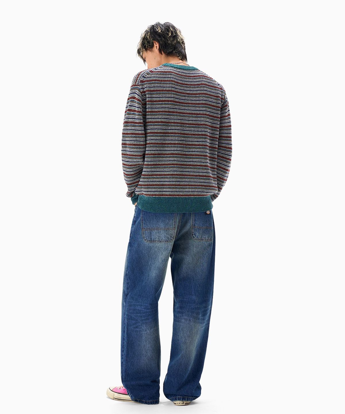 디키즈(DICKIES) 오일 워시드 데님 팬츠 Medium Denim