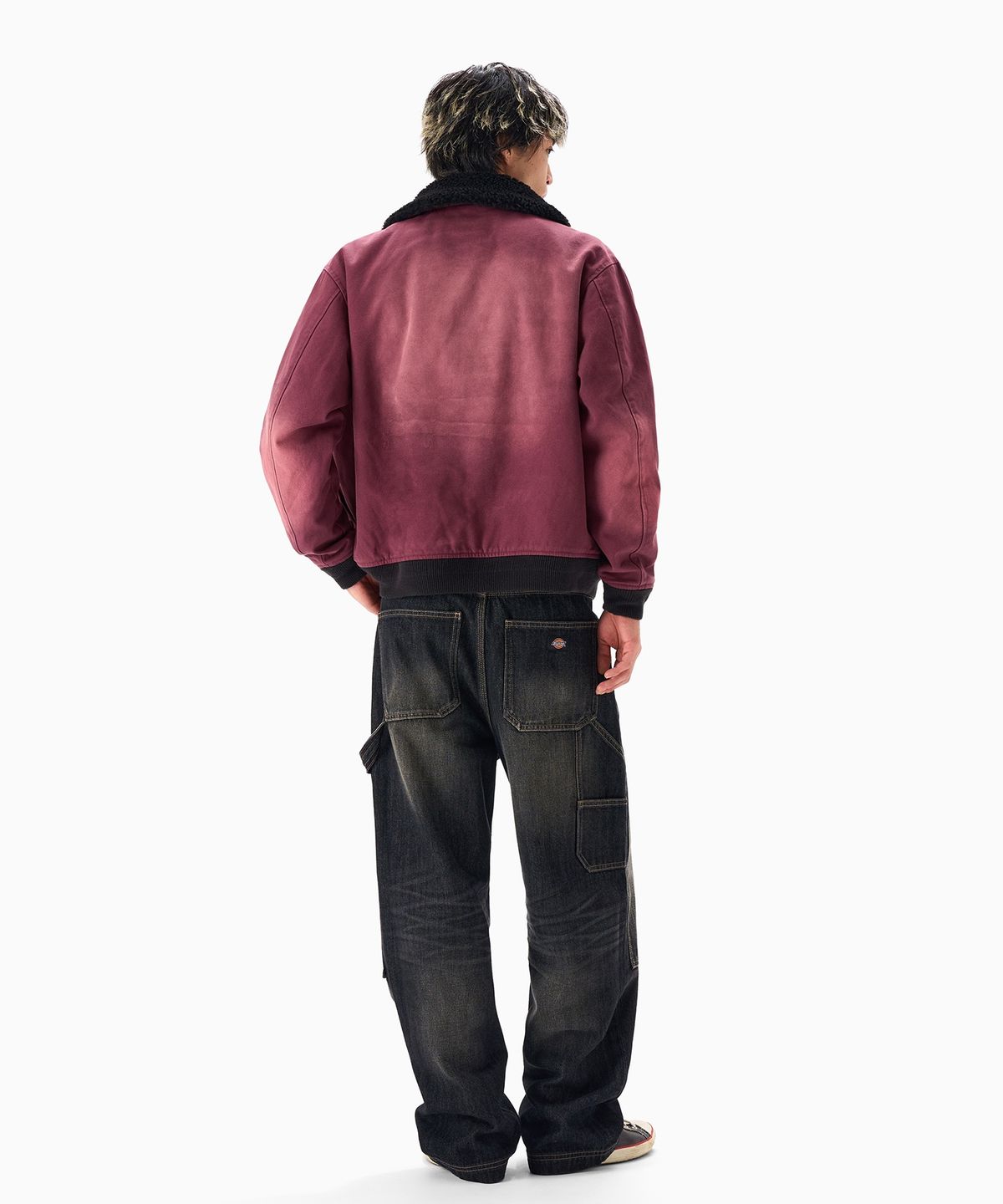 디키즈(DICKIES) 워시드 더블니 카펜터 데님 팬츠 Black