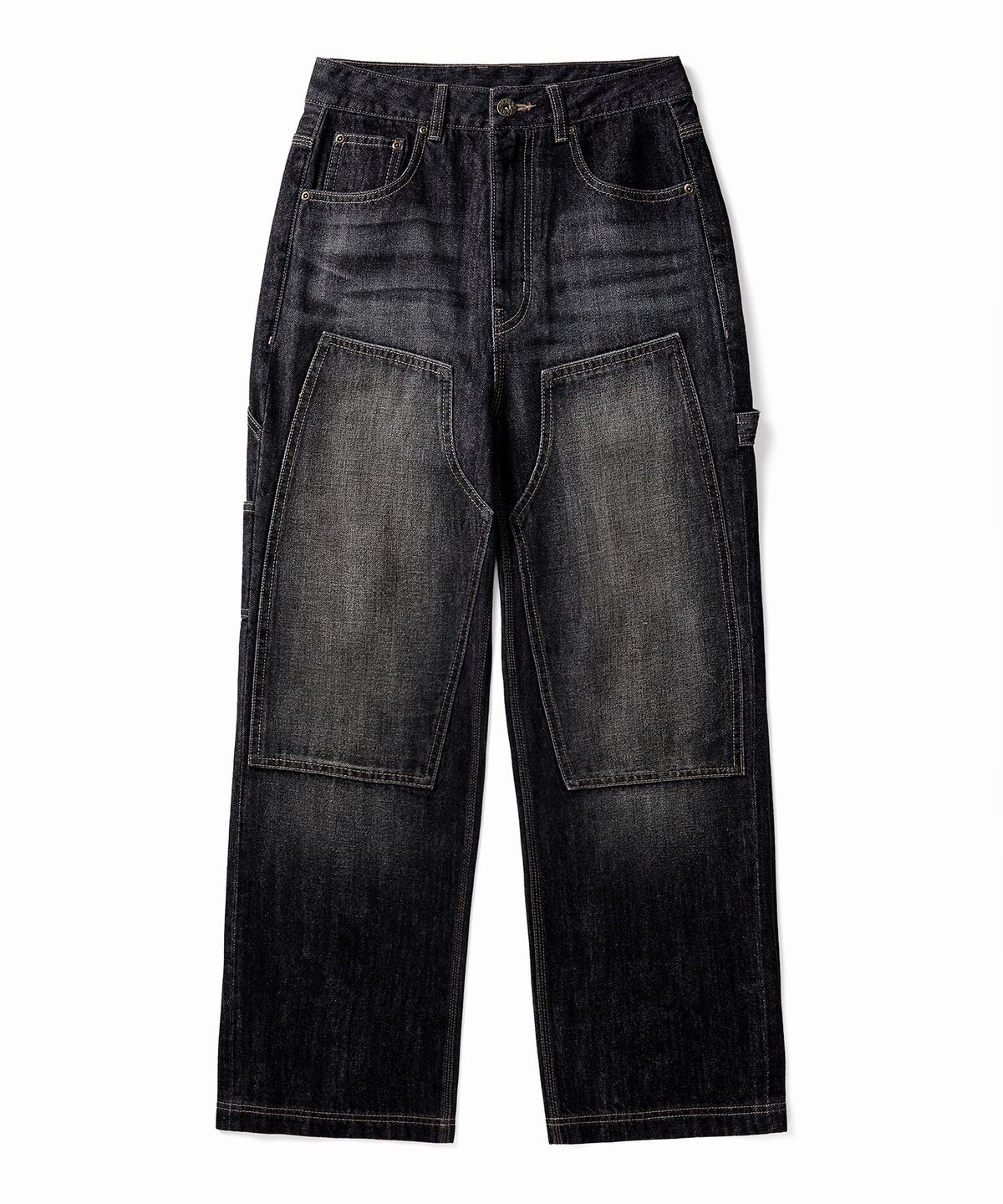 디키즈(DICKIES) 워시드 더블니 카펜터 데님 팬츠 Black