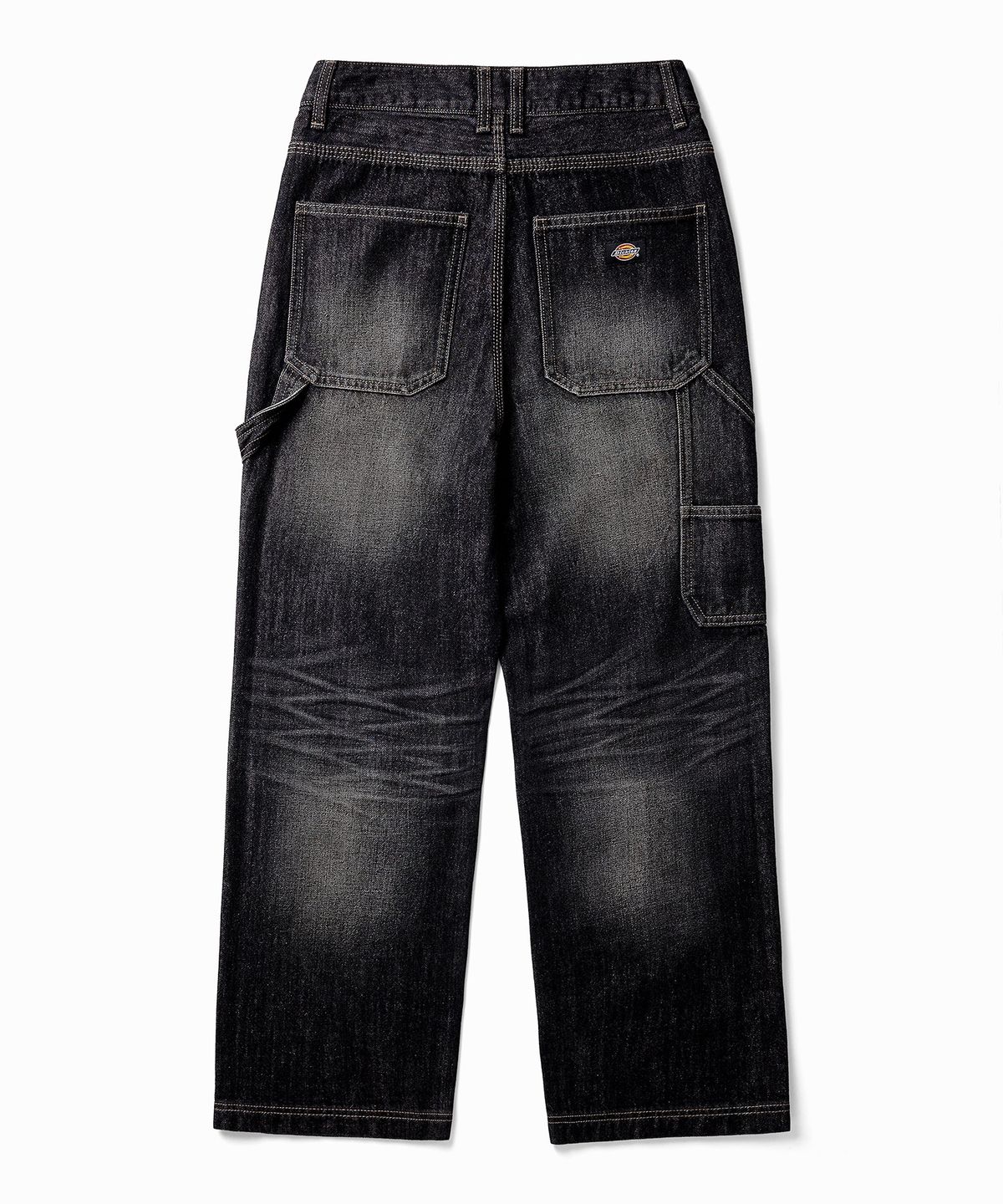 디키즈(DICKIES) 워시드 더블니 카펜터 데님 팬츠 Black