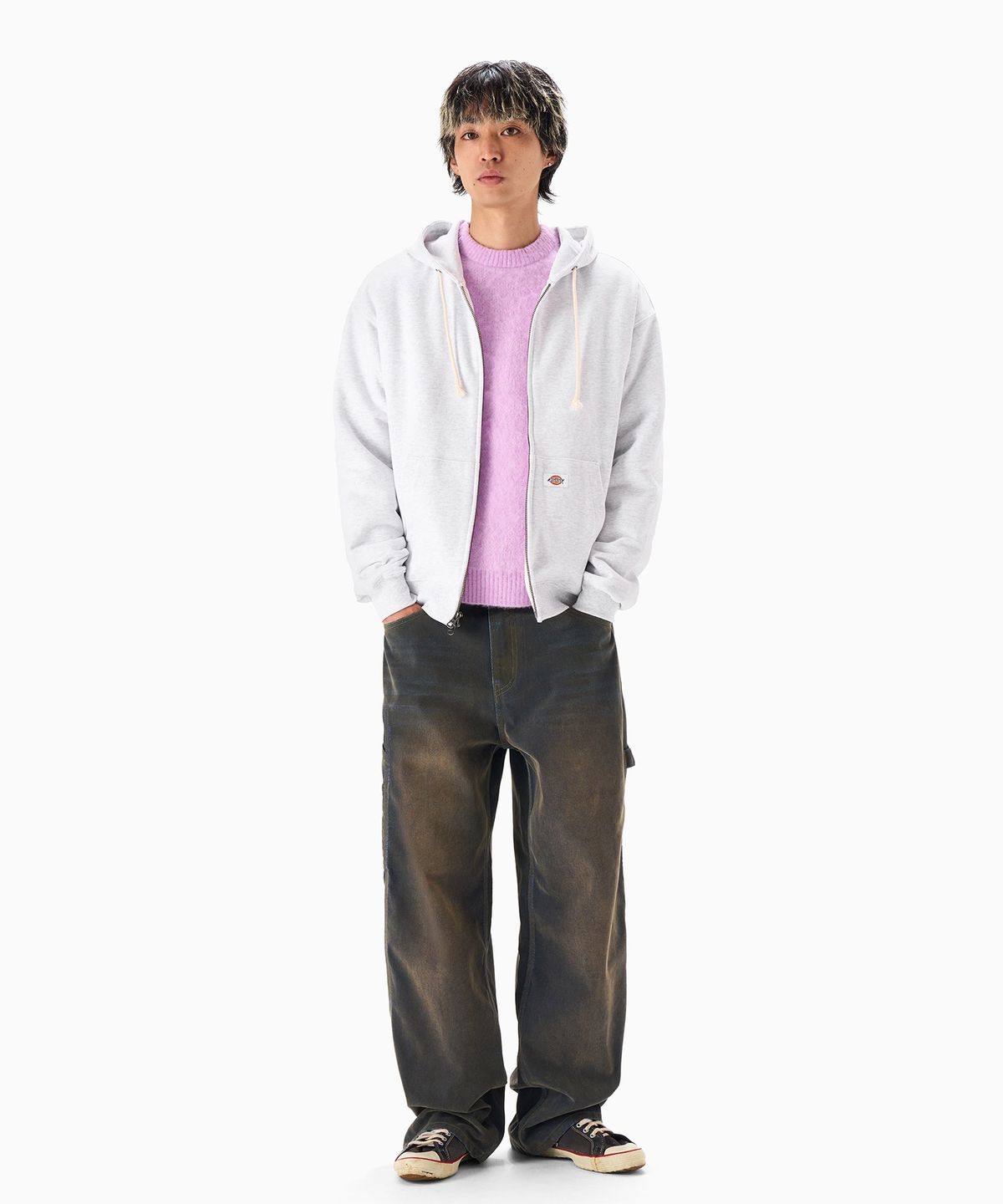 디키즈(DICKIES) 벨벳 데님 카펜터 팬츠 Olive