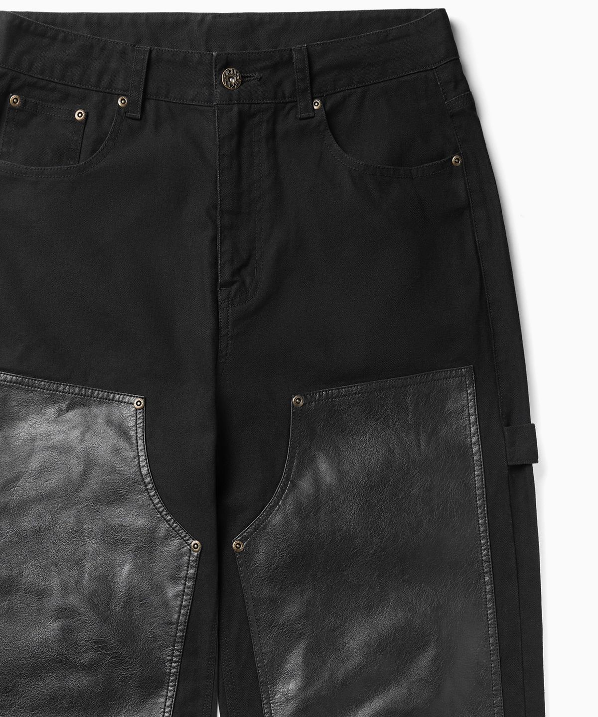 디키즈(DICKIES) 레더 더블니 카펜터 팬츠 Black