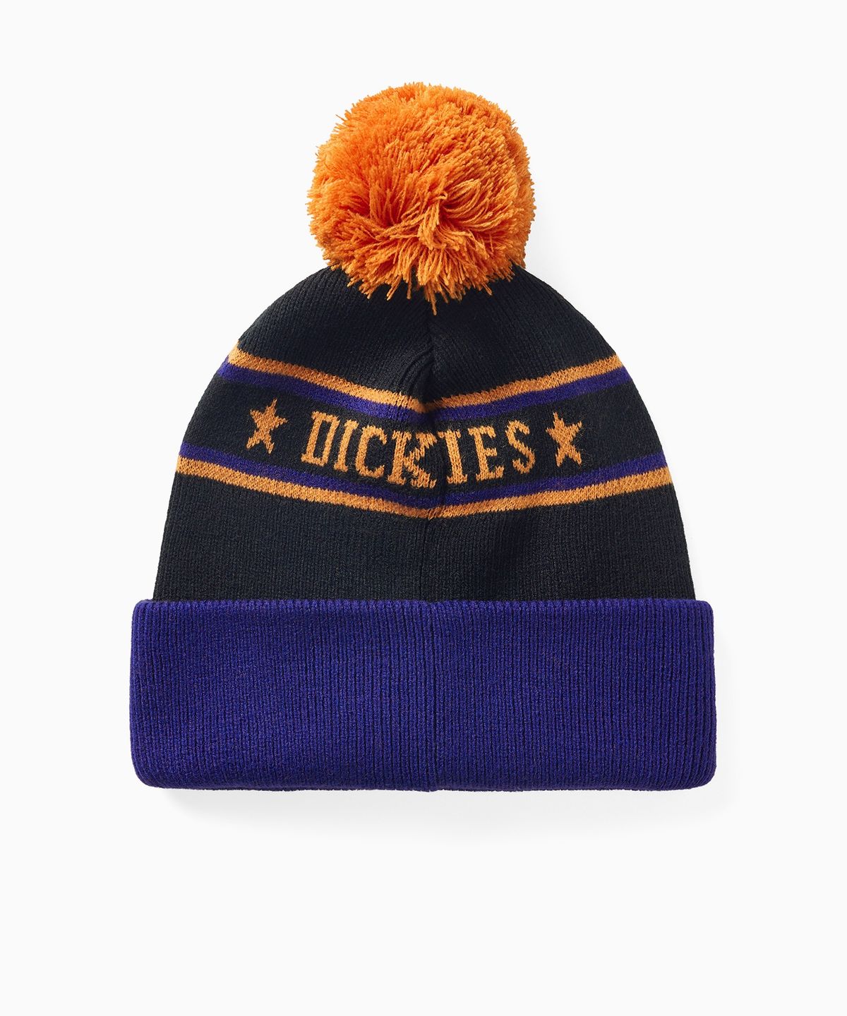 디키즈(DICKIES) 폼폼 자카드 니트 비니 Orange