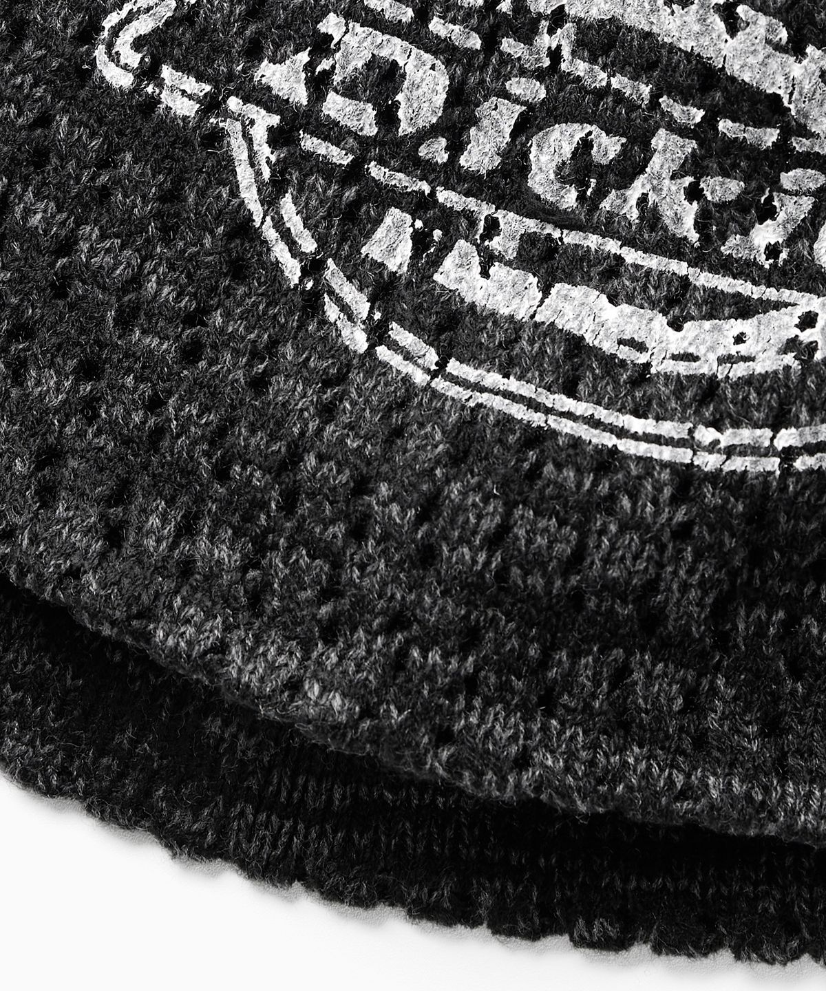 디키즈(DICKIES) 스컬캡 와플 니트 비니 Black