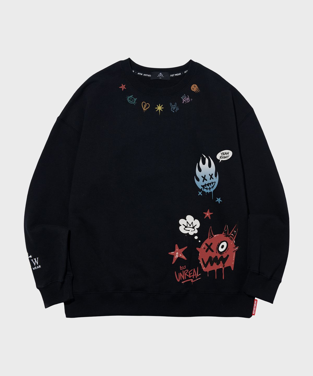 아티스트웨어(ARTISTWEAR) 언리얼 몬스터 맨투맨 - 2COLOR