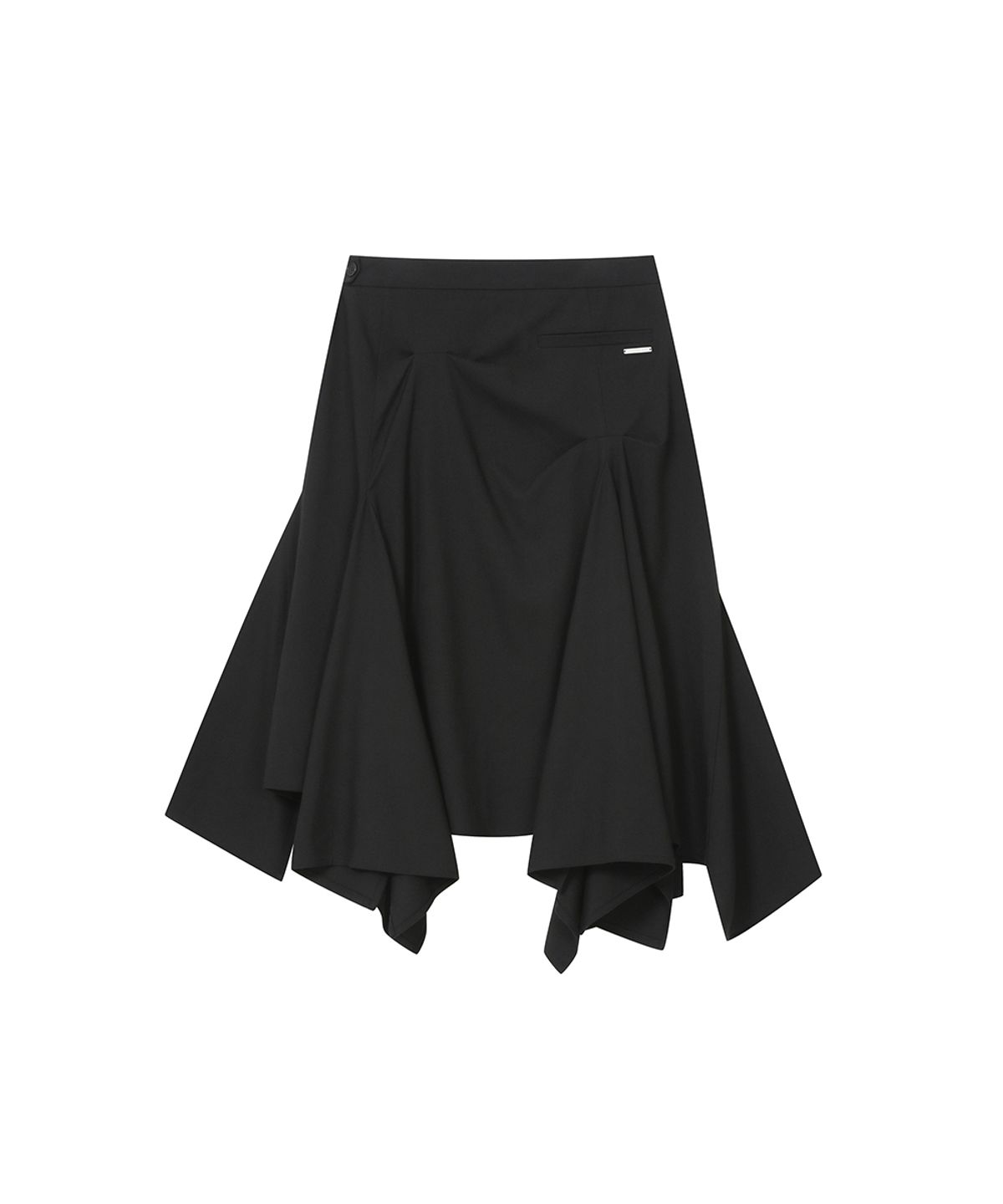 미세키서울(MISEKI SEOUL) [레이 PICK] Asymmetric draped skirt BLACK