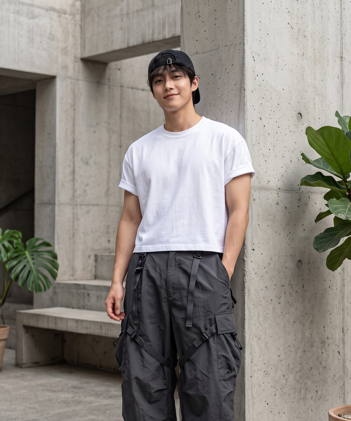 버튼서울(BUTTON SEOUL) 크롭 워시드 크루넥 반팔 티셔츠 (3 COLOR)
