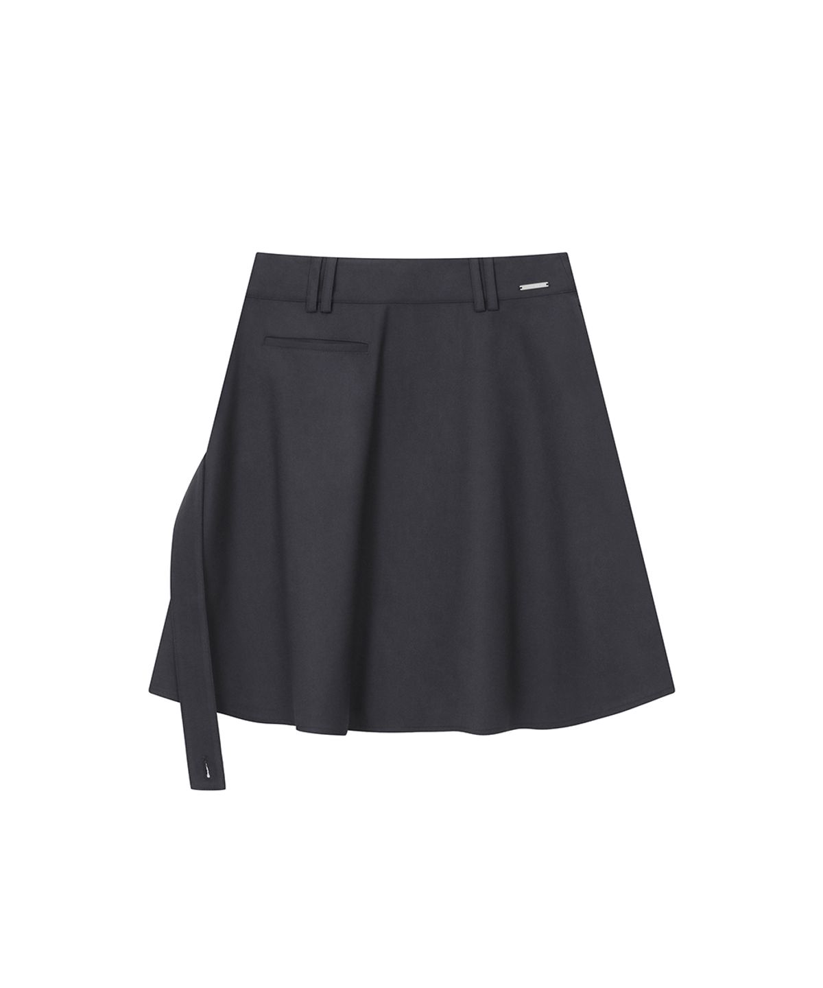 미세키서울(MISEKI SEOUL) [레이 PICK] Diagonal belted midi skirt CHARCOAL