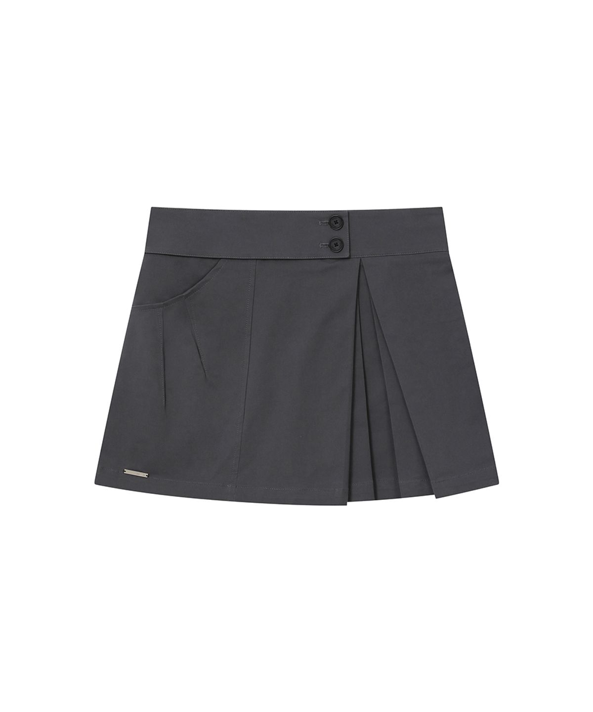 미세키서울(MISEKI SEOUL) [레이 PICK] Hidden layered pleats mini skirt CHARCOAL