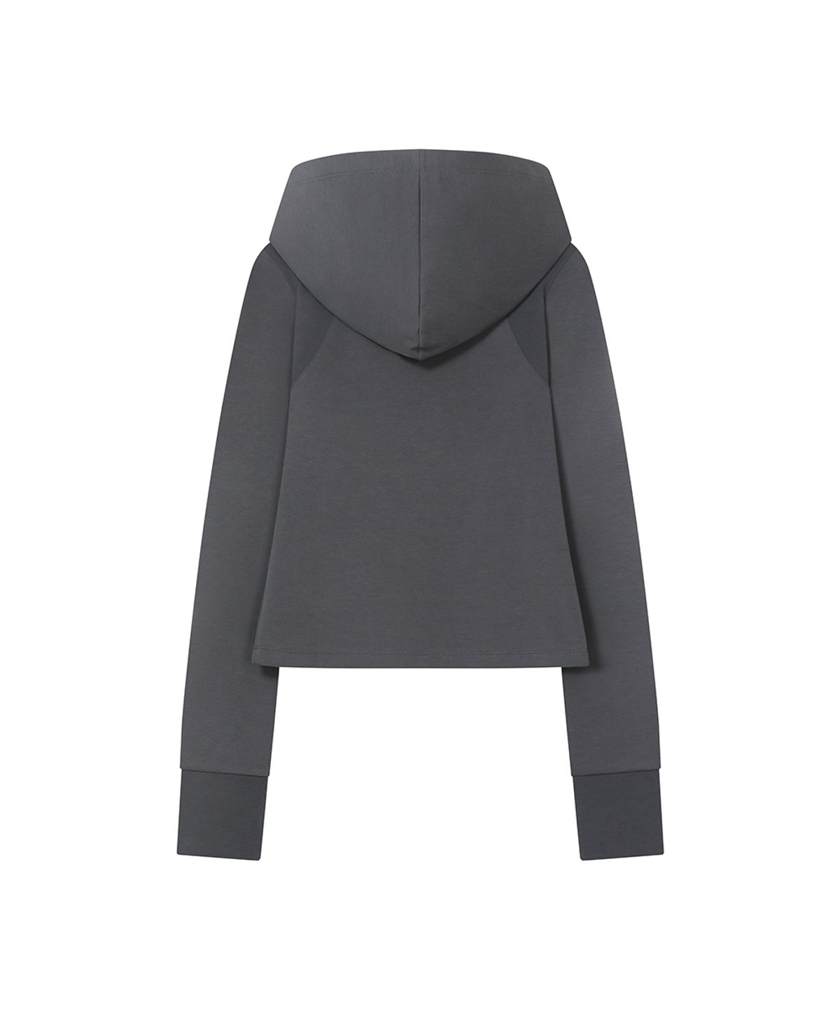 미세키서울(MISEKI SEOUL) Double placket slim hoodie CHARCOAL