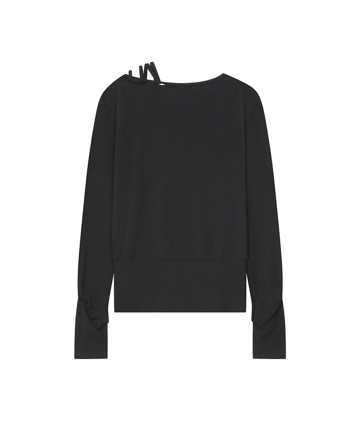 미세키서울(MISEKI SEOUL) Boat Neck String long sleeve BLACK