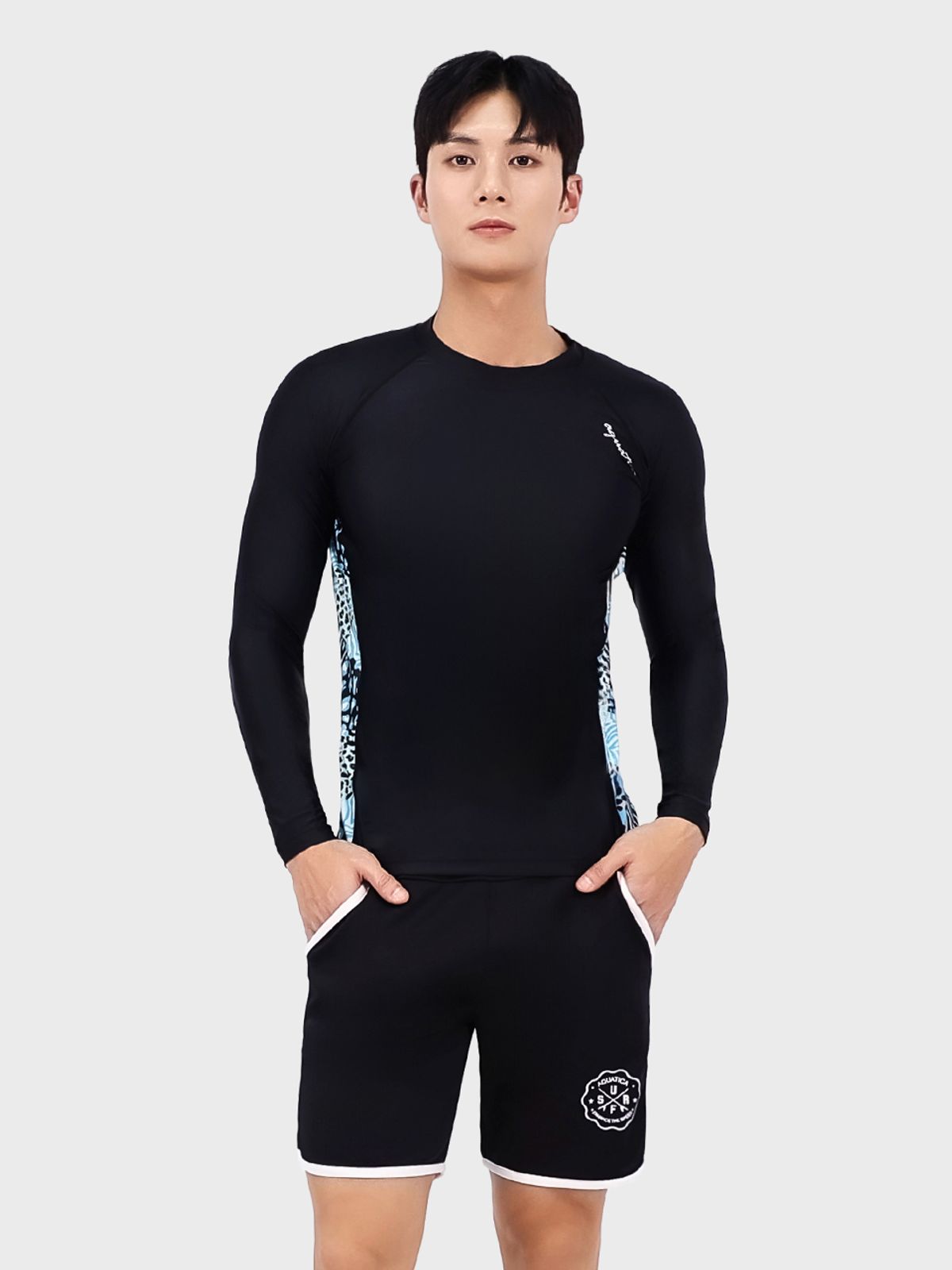 아쿠아티카(AQUATICA) 남성 래쉬가드 AQAMAB 트렁크반바지세트