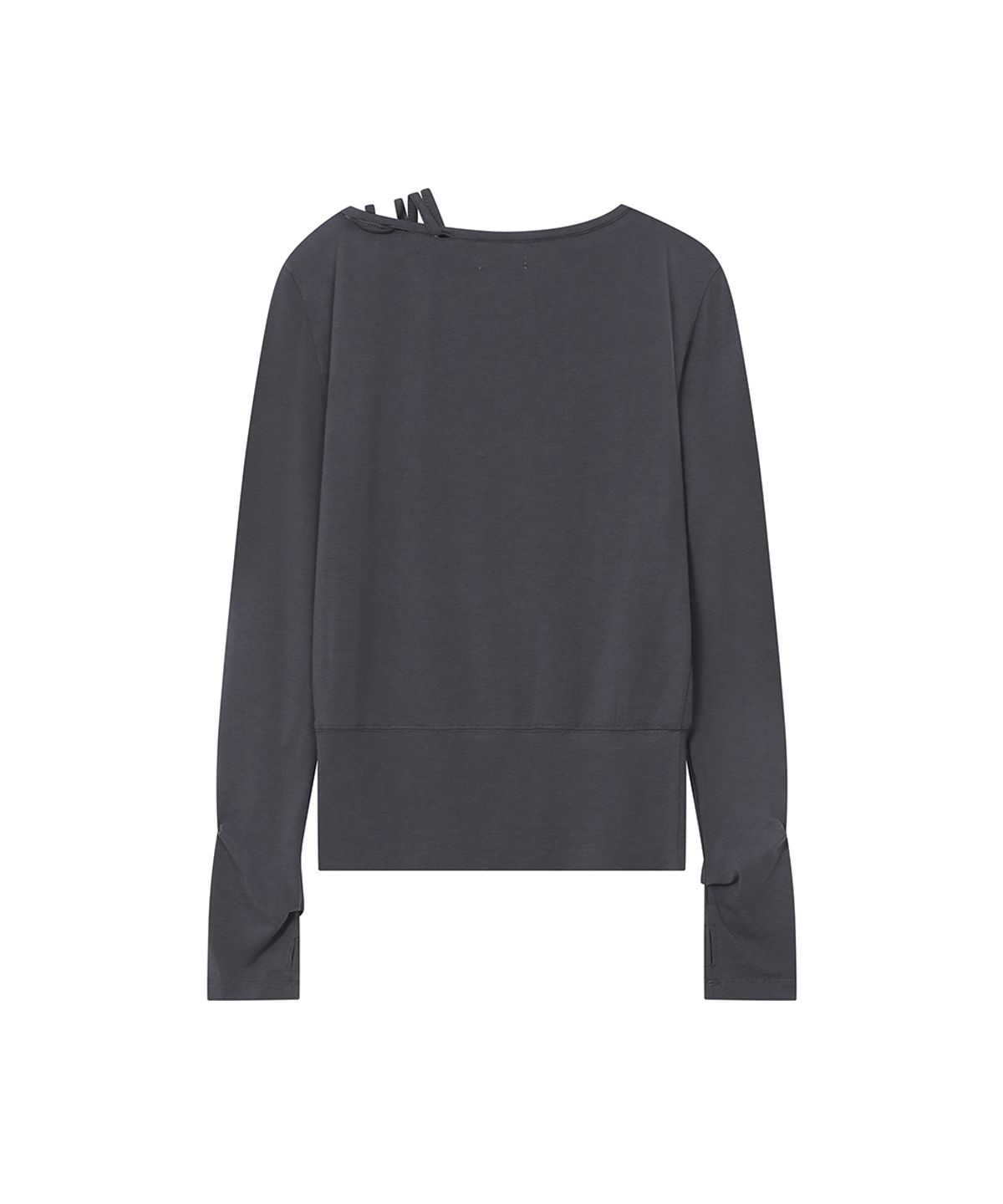 미세키서울(MISEKI SEOUL) Boat Neck String long sleeve CHARCOAL