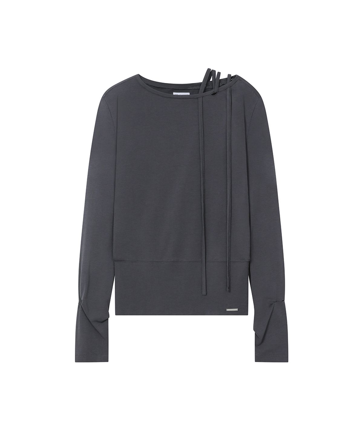 미세키서울(MISEKI SEOUL) Boat Neck String long sleeve CHARCOAL