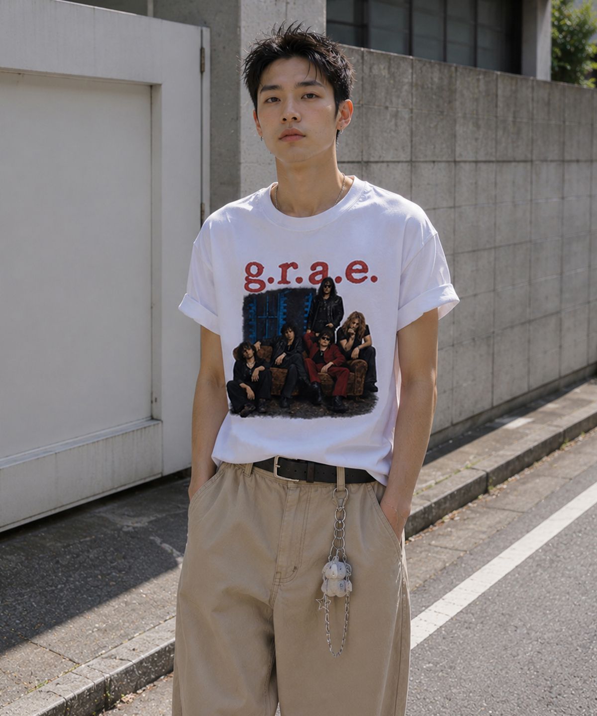 그레이버 오디너리(GRAVER ORDINARY) [ODNR UNISEX]5 Guys 반팔 티셔츠_WHITE